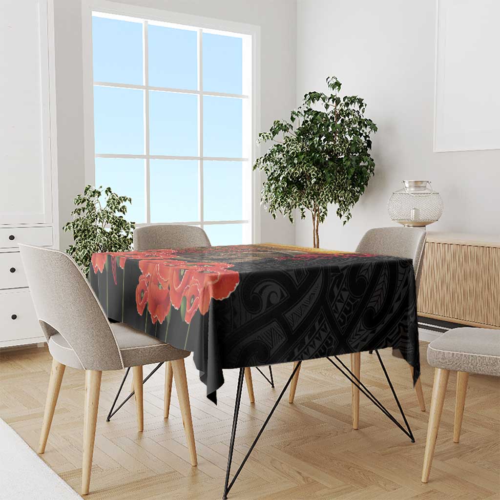 Maori Kiwi Soldier Fern Tattoo ANZAC Day Tablecloth Lest We Forget LT9 - Polynesian Pride