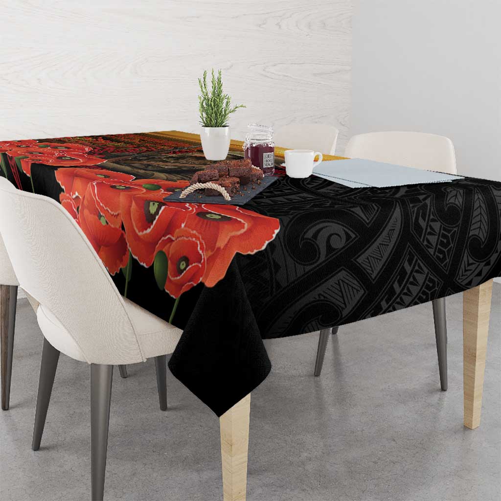 Maori Kiwi Soldier Fern Tattoo ANZAC Day Tablecloth Lest We Forget LT9 - Polynesian Pride