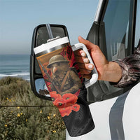 Maori Kiwi Soldier Fern Tattoo ANZAC Day Tumbler With Handle Lest We Forget LT9 - Polynesian Pride
