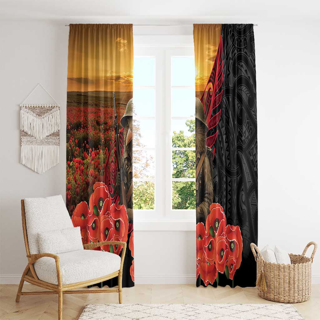 Maori Kiwi Soldier Fern Tattoo ANZAC Day Window Curtain Lest We Forget LT9 - Polynesian Pride