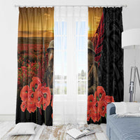 Maori Kiwi Soldier Fern Tattoo ANZAC Day Window Curtain Lest We Forget LT9 - Polynesian Pride