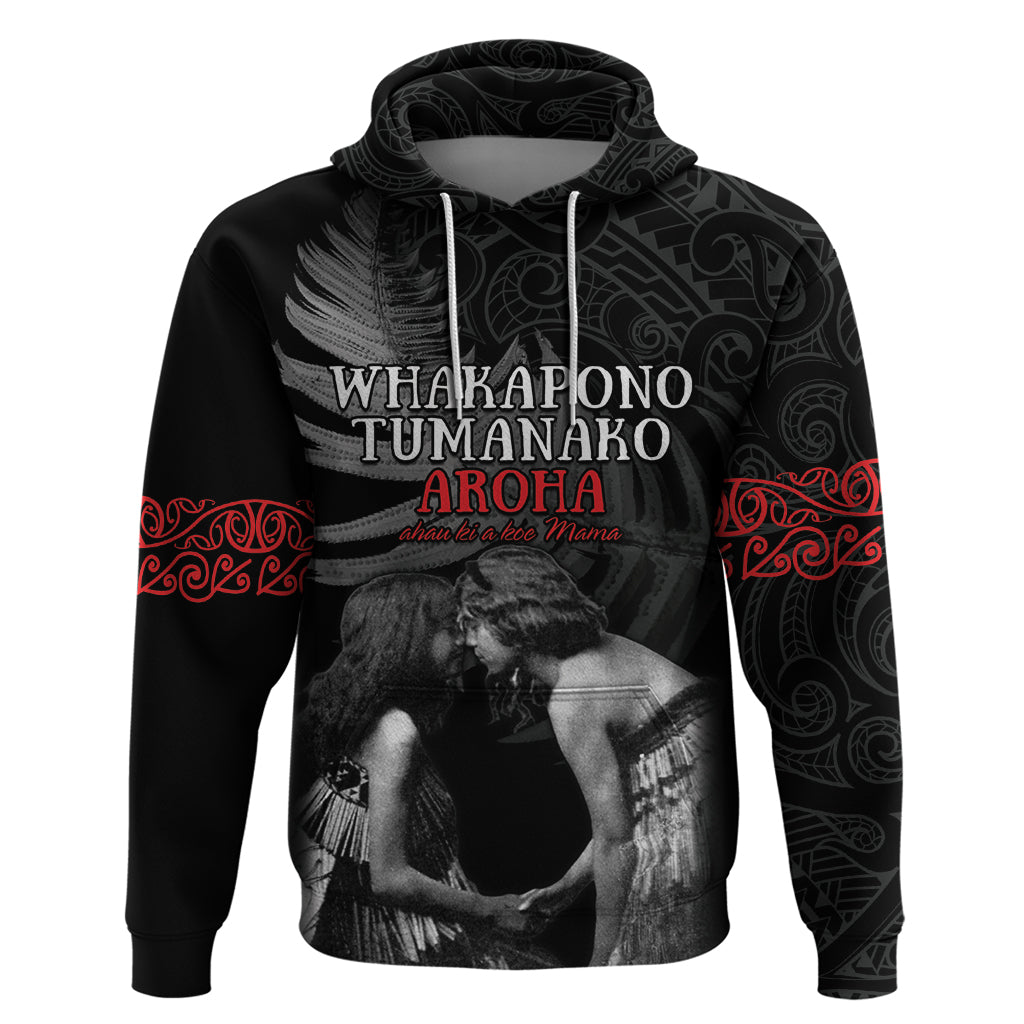 New Zealand Mother's Day Hoodie Maori Hongi Aroha Ahau Ki A Koe Mama