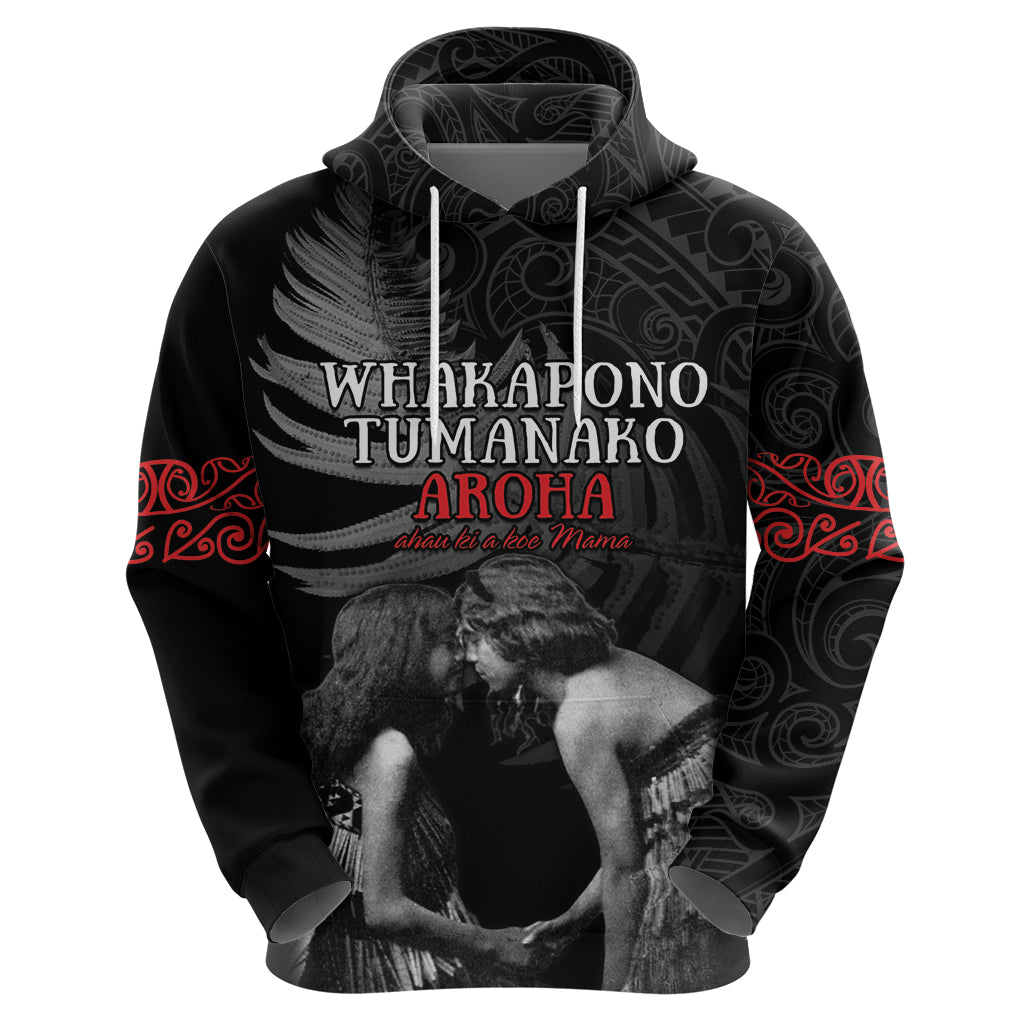 New Zealand Mother's Day Hoodie Maori Hongi Aroha Ahau Ki A Koe Mama