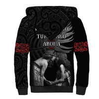 New Zealand Mother's Day Sherpa Hoodie Maori Hongi Aroha Ahau Ki A Koe Mama