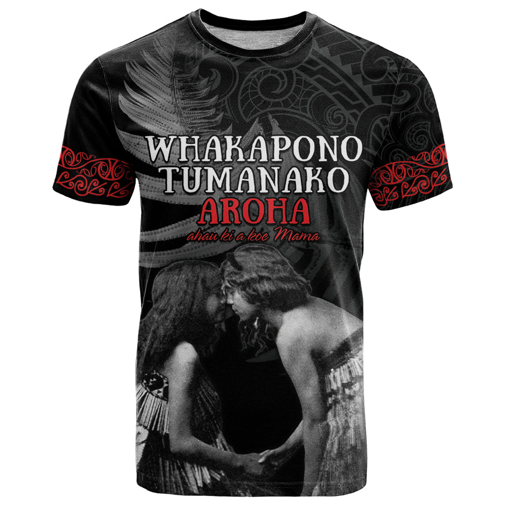 New Zealand Mother's Day T Shirt Maori Hongi Aroha Ahau Ki A Koe Mama