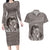 New Zealand Mother's Day Couples Matching Long Sleeve Bodycon Dress and Hawaiian Shirt Maori Mo Toku Mama Silver Fern