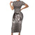 New Zealand Mother's Day Family Matching Short Sleeve Bodycon Dress and Hawaiian Shirt Maori Mo Toku Mama Silver Fern