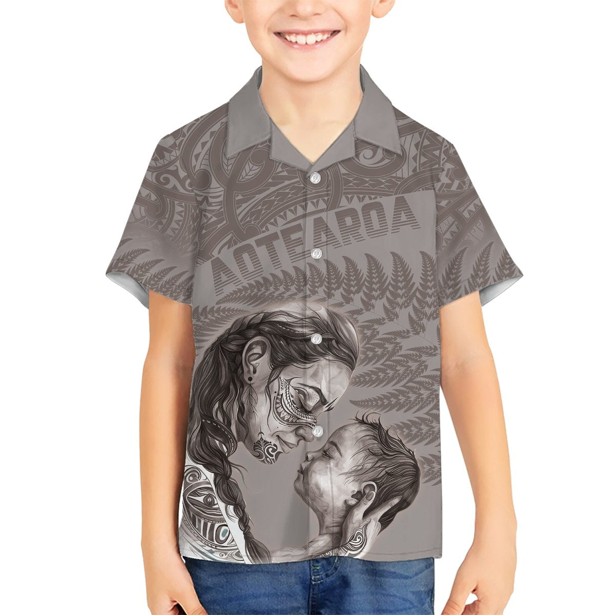 New Zealand Mother's Day Hawaiian Shirt Maori Mo Toku Mama Silver Fern LT9 - Polynesian Pride