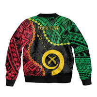 Personalised Vanuatu 44th Anniversary Bomber Jacket Tugeta Yumi Selebretem Indipendens Dei LT9 - Polynesian Pride