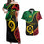 Personalised Vanuatu 44th Anniversary Couples Matching Off Shoulder Maxi Dress and Hawaiian Shirt Tugeta Yumi Selebretem Indipendens Dei