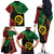 Personalised Vanuatu 44th Anniversary Family Matching Off The Shoulder Long Sleeve Dress and Hawaiian Shirt Tugeta Yumi Selebretem Indipendens Dei