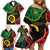 Personalised Vanuatu 44th Anniversary Family Matching Off Shoulder Short Dress and Hawaiian Shirt Tugeta Yumi Selebretem Indipendens Dei