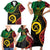 Personalised Vanuatu 44th Anniversary Family Matching Short Sleeve Bodycon Dress and Hawaiian Shirt Tugeta Yumi Selebretem Indipendens Dei