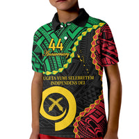 Personalised Vanuatu 44th Anniversary Kid Polo Shirt Tugeta Yumi Selebretem Indipendens Dei