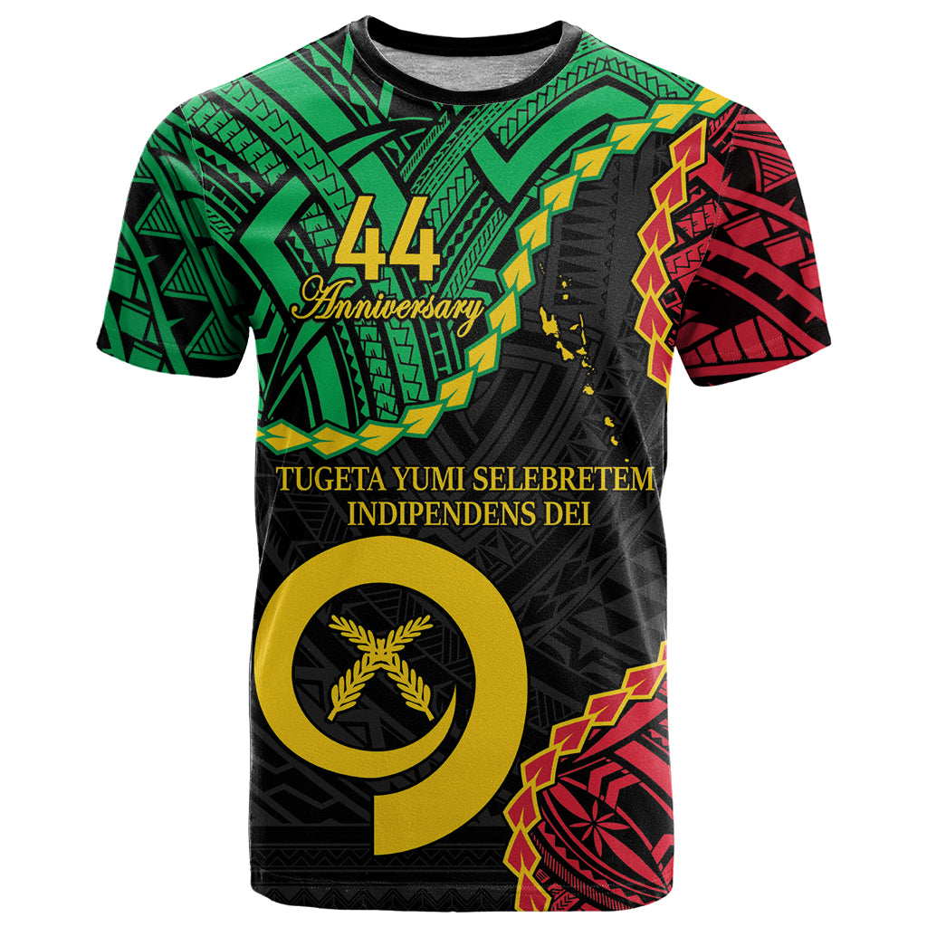 Personalised Vanuatu 44th Anniversary T Shirt Tugeta Yumi Selebretem Indipendens Dei