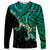 Aotearoa Papua Shell Long Sleeve Shirt Maori Tribal Pattern LT9 Unisex Green - Polynesian Pride