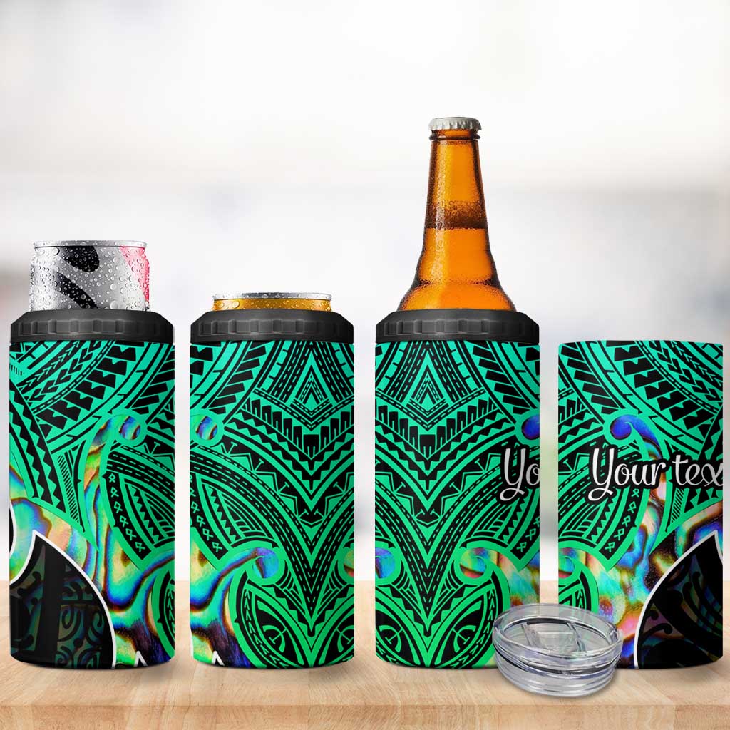 Personalised Aotearoa Papua Shell 4 in 1 Can Cooler Tumbler Maori Tribal Pattern LT9 - Polynesian Pride