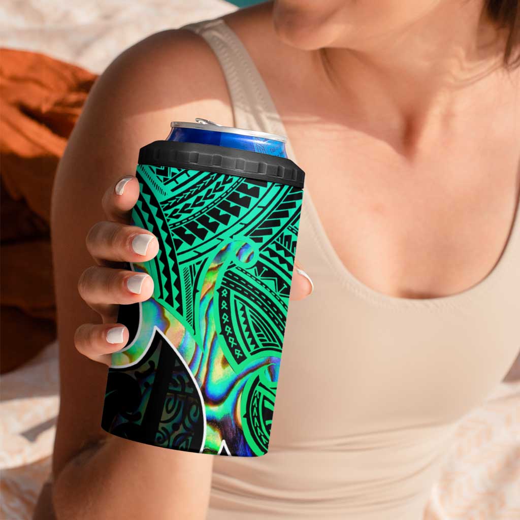 Personalised Aotearoa Papua Shell 4 in 1 Can Cooler Tumbler Maori Tribal Pattern LT9 - Polynesian Pride