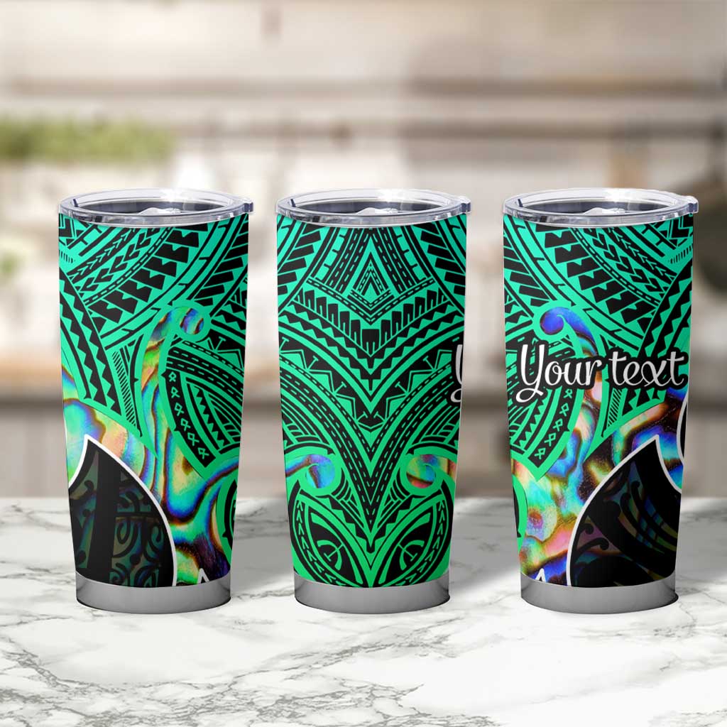 Personalised Aotearoa Papua Shell Tumbler Cup Maori Tribal Pattern LT9 - Polynesian Pride