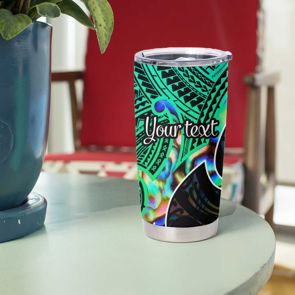Personalised Aotearoa Papua Shell Tumbler Cup Maori Tribal Pattern LT9 - Polynesian Pride