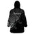 Aotearoa Maori Koru Wearable Blanket Hoodie Polynesian Pacific Tribal - Black LT9 - Polynesian Pride