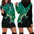 Aotearoa Maori Koru Hoodie Dress Polynesian Pacific Tribal - Blue LT9 - Polynesian Pride