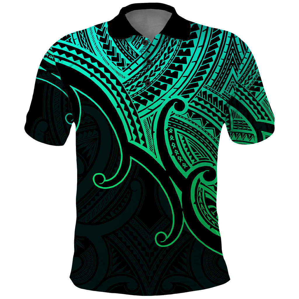 Aotearoa New Zealand Polo Shirt Maori Koru Polynesian Pacific Tribal Green LT9 Green - Polynesian Pride