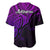 Aotearoa Maori Koru Baseball Jersey Polynesian Pacific Tribal - Purple LT9 - Polynesian Pride