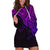 Aotearoa Maori Koru Hoodie Dress Polynesian Pacific Tribal - Purple LT9 Purple - Polynesian Pride