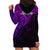 Aotearoa Maori Koru Hoodie Dress Polynesian Pacific Tribal - Purple LT9 - Polynesian Pride