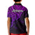 Aotearoa Maori Koru Kid Polo Shirt Polynesian Pacific Tribal - Purple LT9 - Polynesian Pride