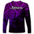 Aotearoa Maori Koru Long Sleeve Shirt Polynesian Pacific Tribal - Purple LT9 - Polynesian Pride