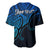 Custom Aotearoa Maori Koru Baseball Jersey Polynesian Pacific Tribal - Blue LT9 - Polynesian Pride