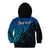 Custom Aotearoa Maori Koru Kid Hoodie Polynesian Pacific Tribal - Blue LT9 - Polynesian Pride