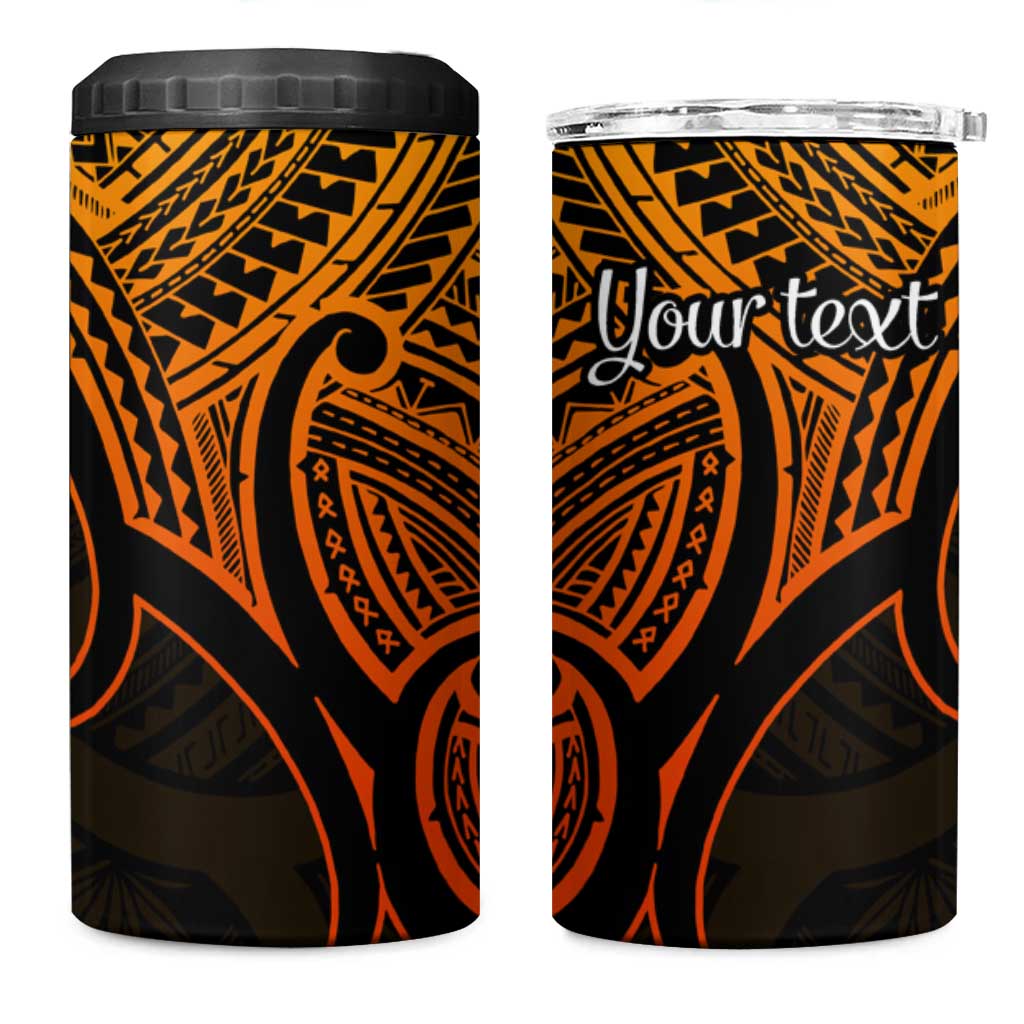 Personalised Aotearoa Papua Shell 4 in 1 Can Cooler Tumbler Gold Polynesian Pacific Tribal LT9 One Size: 16 oz Gold - Polynesian Pride