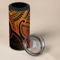 Personalised Aotearoa Papua Shell 4 in 1 Can Cooler Tumbler Gold Polynesian Pacific Tribal LT9 - Polynesian Pride