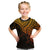 Custom Aotearoa Maori Koru Kid T Shirt Polynesian Pacific Tribal - Gold LT9 Gold - Polynesian Pride