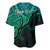 Custom Aotearoa Maori Koru Baseball Jersey Polynesian Pacific Tribal - Green LT9 - Polynesian Pride