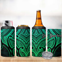 Personalised Aotearoa Papua Shell 4 in 1 Can Cooler Tumbler Green Polynesian Pacific Tribal LT9 - Polynesian Pride