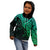 Custom Aotearoa Maori Koru Kid Hoodie Polynesian Pacific Tribal - Green LT9 - Polynesian Pride