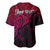 Custom Aotearoa Maori Koru Baseball Jersey Polynesian Pacific Tribal - Pink LT9 - Polynesian Pride