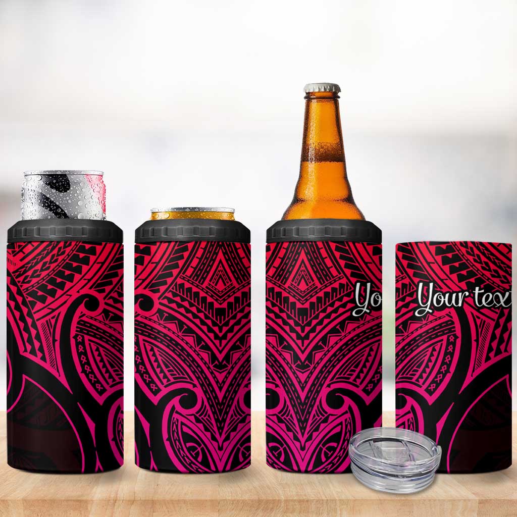 Personalised Aotearoa Papua Shell 4 in 1 Can Cooler Tumbler Pink Polynesian Pacific Tribal LT9 - Polynesian Pride