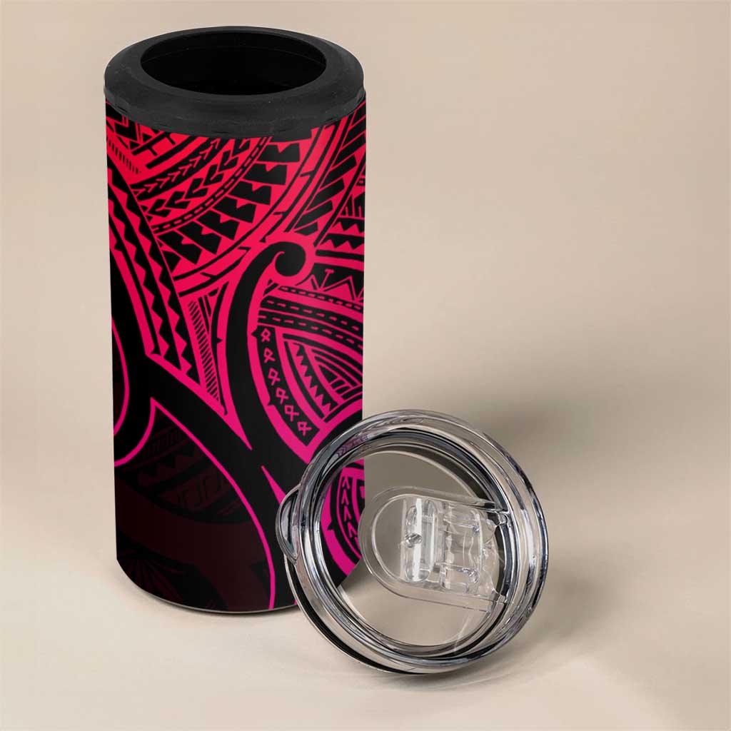 Personalised Aotearoa Papua Shell 4 in 1 Can Cooler Tumbler Pink Polynesian Pacific Tribal LT9 - Polynesian Pride