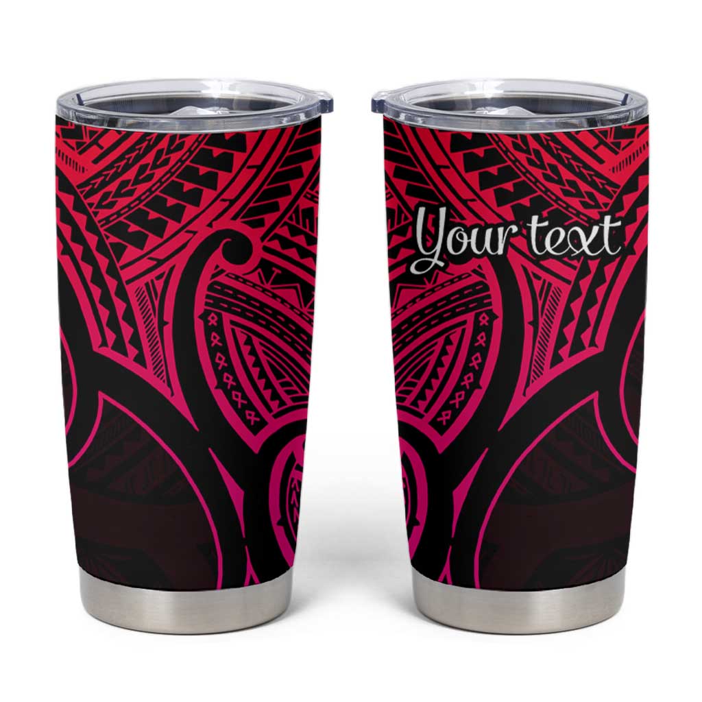 Personalised Aotearoa Papua Shell Tumbler Cup Pink Polynesian Pacific Tribal LT9 Pink - Polynesian Pride