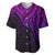 Custom Aotearoa Maori Koru Baseball Jersey Polynesian Pacific Tribal - Purple LT9 Purple - Polynesian Pride