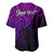 Custom Aotearoa Maori Koru Baseball Jersey Polynesian Pacific Tribal - Purple LT9 - Polynesian Pride