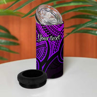 Personalised Aotearoa Papua Shell 4 in 1 Can Cooler Tumbler Purple Polynesian Pacific Tribal LT9 - Polynesian Pride