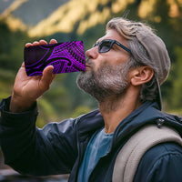 Personalised Aotearoa Papua Shell 4 in 1 Can Cooler Tumbler Purple Polynesian Pacific Tribal LT9 - Polynesian Pride