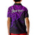 Custom Aotearoa Maori Koru Kid Polo Shirt Polynesian Pacific Tribal - Purple LT9 - Polynesian Pride