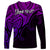 Custom Aotearoa Maori Koru Long Sleeve Shirt Polynesian Pacific Tribal - Purple LT9 - Polynesian Pride